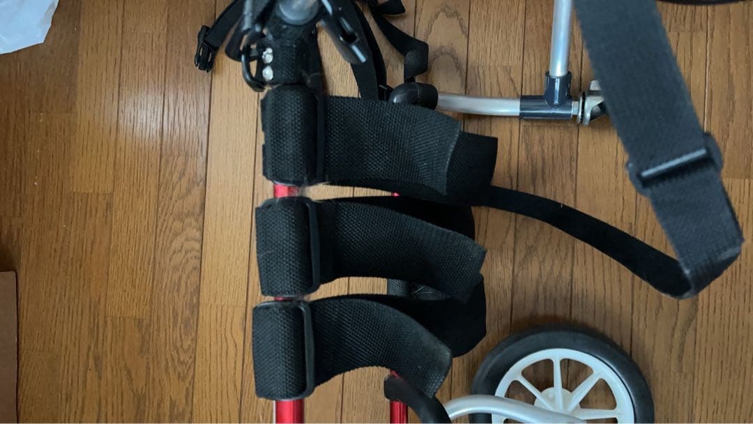 犬用車いす 赤/銀 調整可能