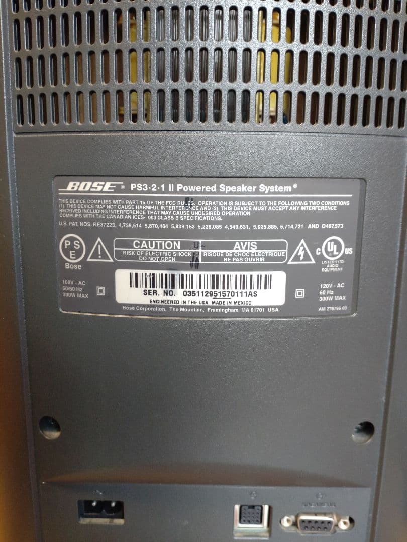 BOSE　3 2 1 GS Ⅱ DVD　ホームシアターシステム