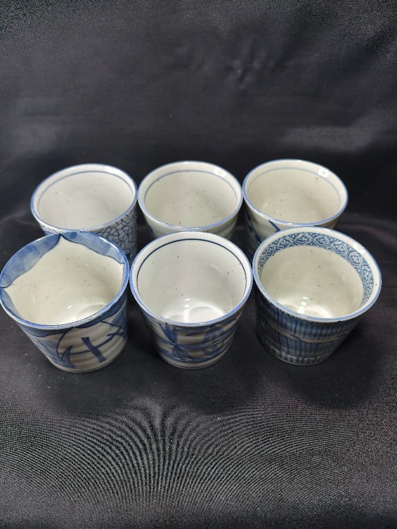 京焼蕎麦チョコ6個 染付 龍峯造 飾り箱付き 未使用美品 蔵出し 送料無料