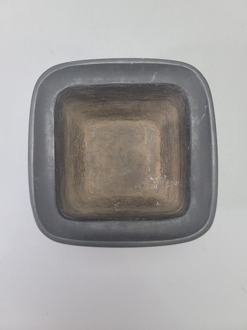 古銅 四方 筆洗 在銘 時代物 DT639