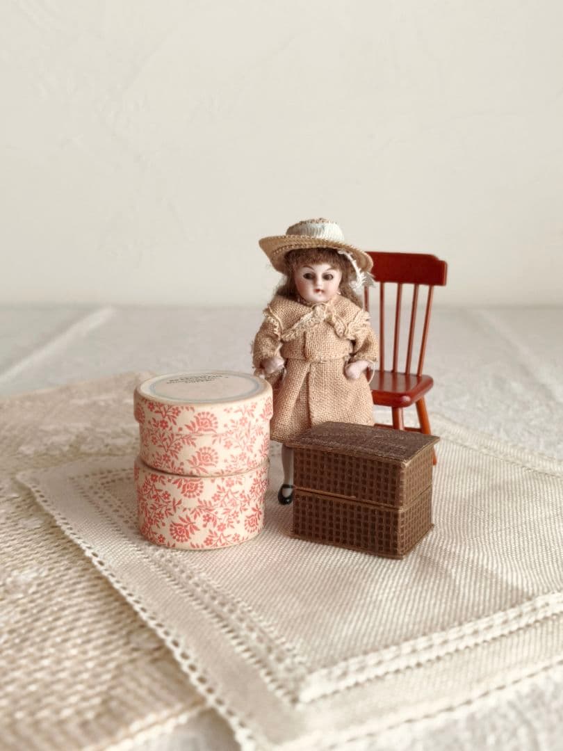 【プップさま】vintage mini box ❀ 小さなラウンド型 ボックス