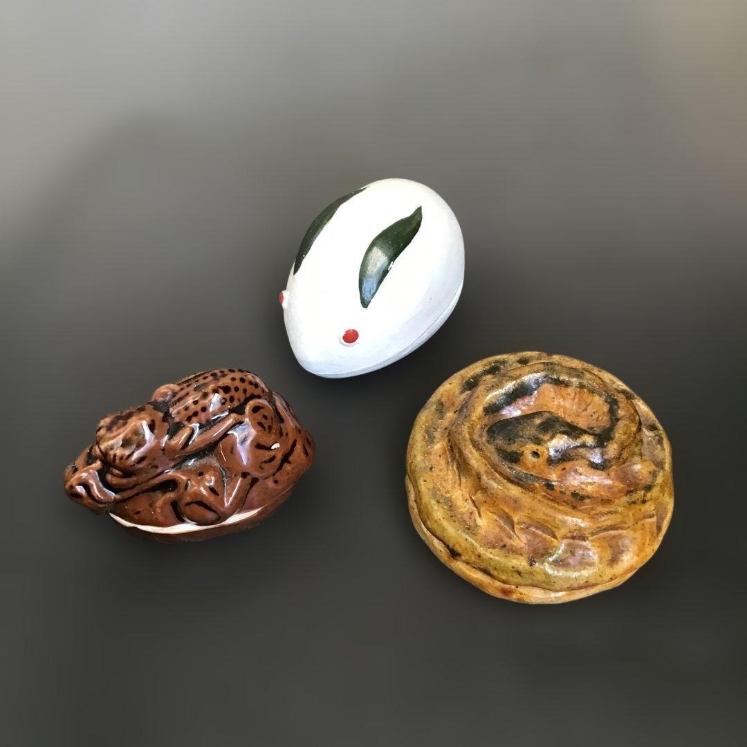 ❤️間も無く削除　干支香合　茶道具 11個セット　古陶器　骨董品　アンティーク