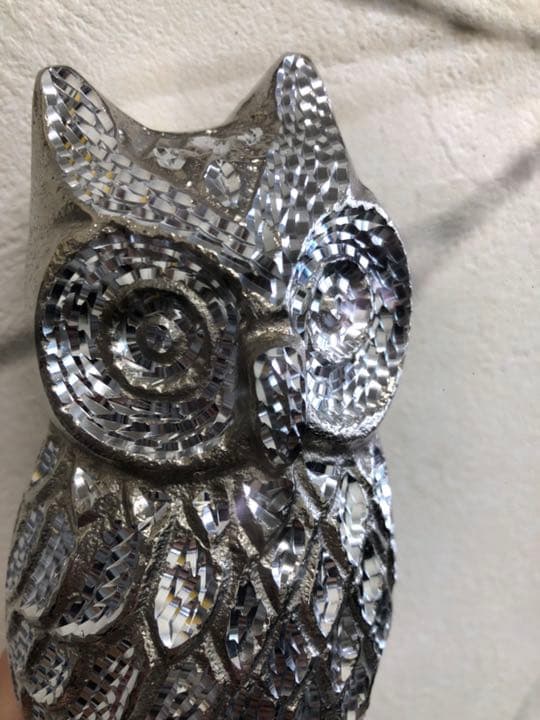 フクロウ　置物 ダイヤモンドカット
