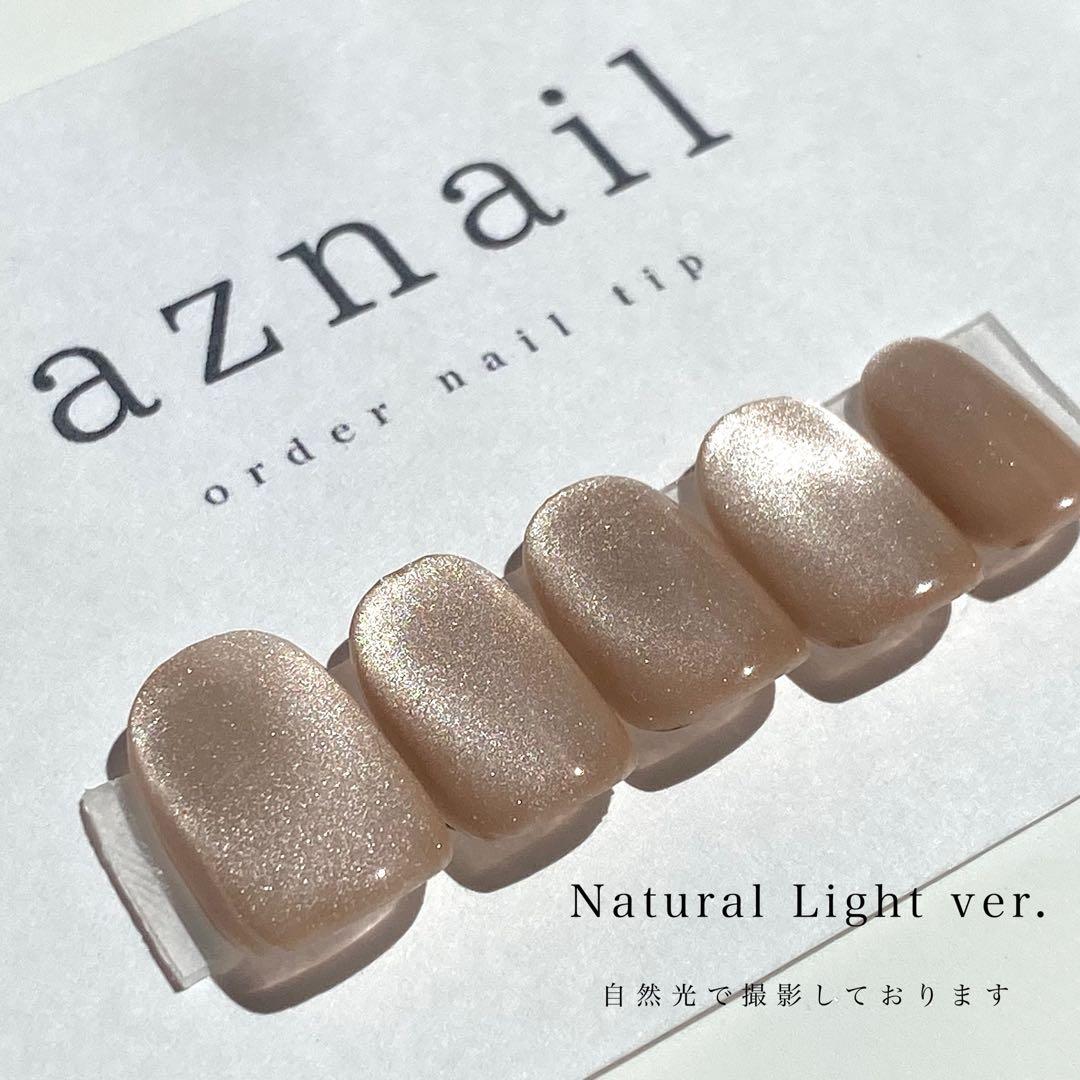 ［23］ネイルチップ マグネットネイル ブラウン うるうるネイル オーダー