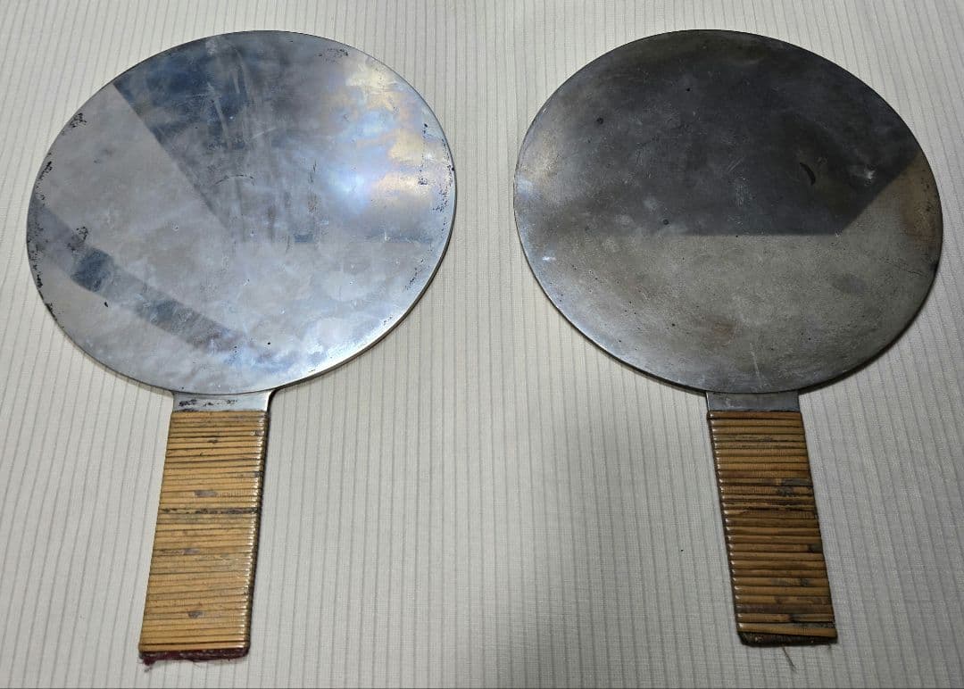 【江戸期・骨董】豪華銅鏡4枚セット 銘入り（和田伊賀守/河上山城守/西村豊後守）