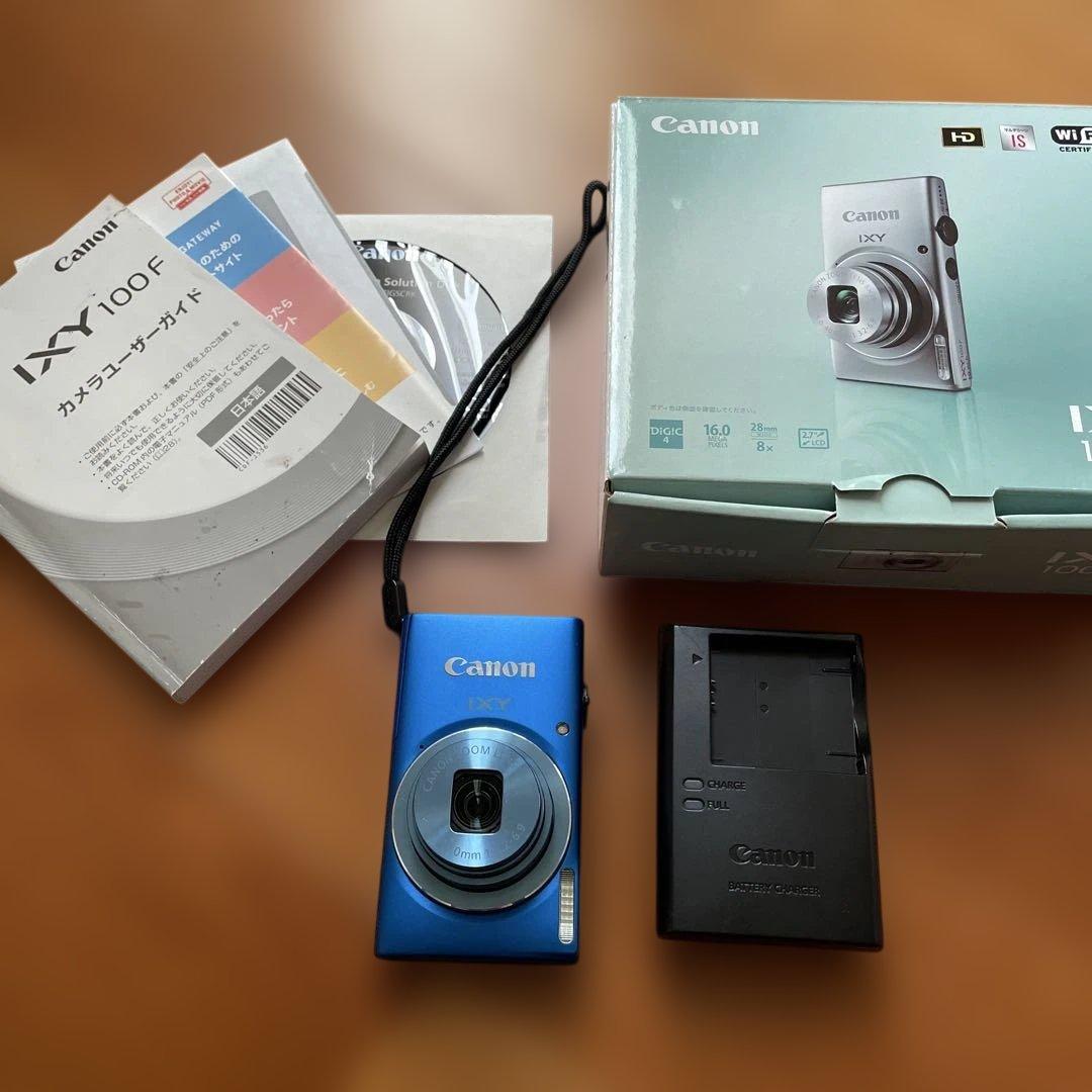 Canon IXY 100F デジタルカメラ ブルー　キャノン　付属品あり
