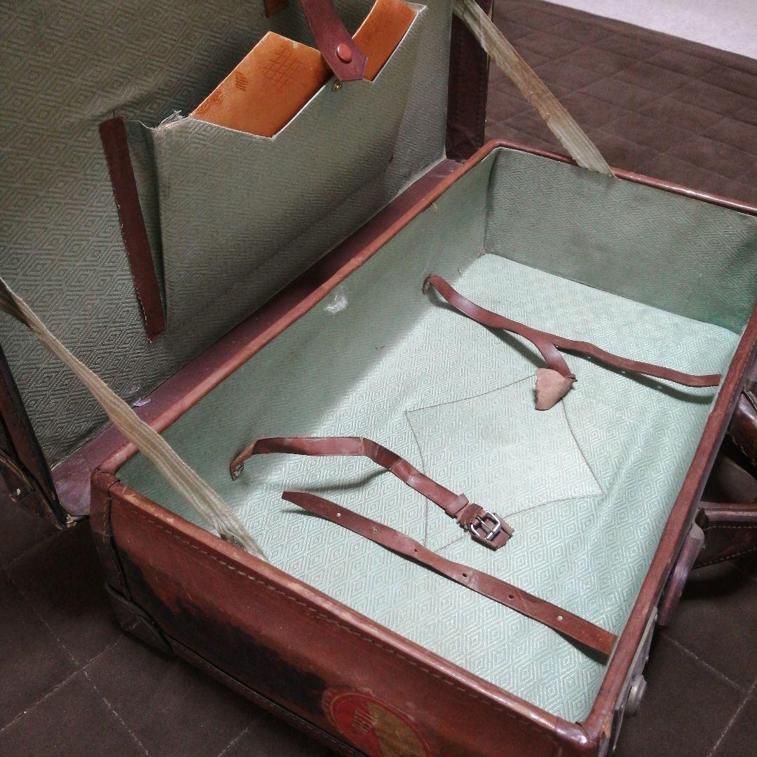 アンティーク　革かばん　古道具　雑貨　昭和レトロ　ディスプレイ　撮影小物　行李