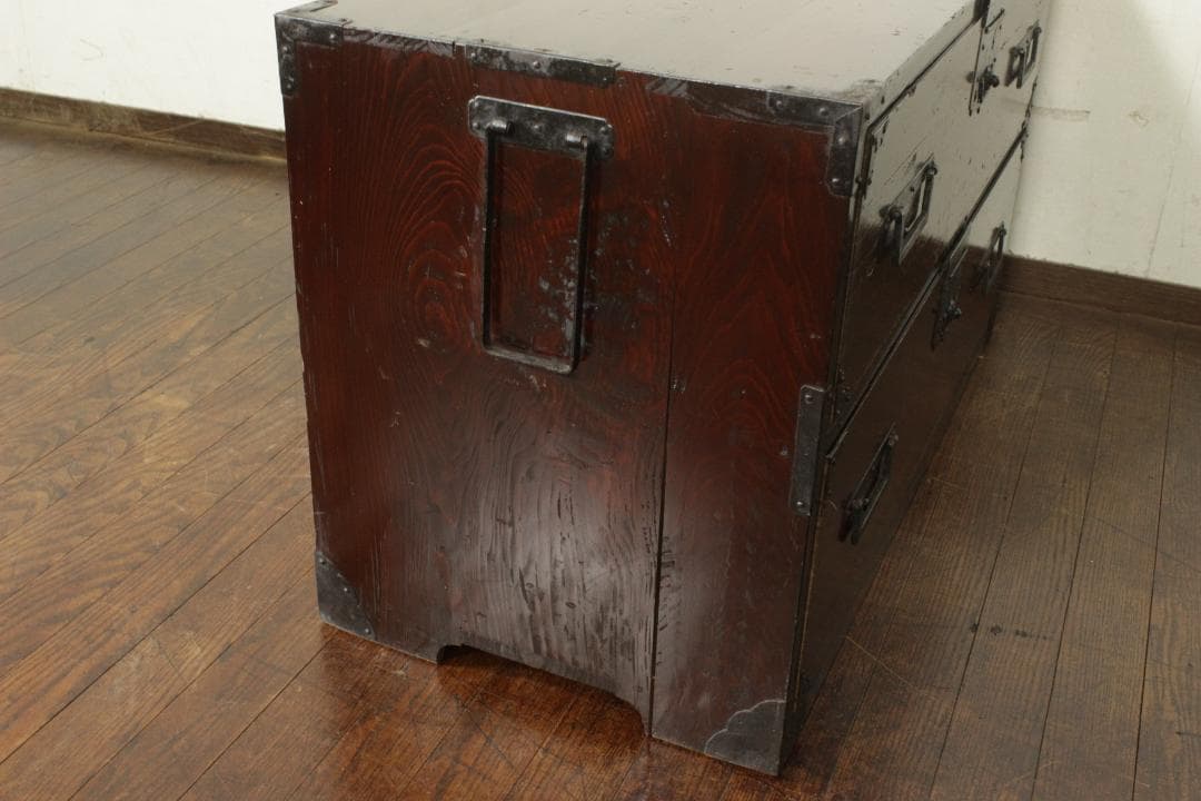 明治期 前桐 時代箪笥 丸金具 和箪笥 ローボード
