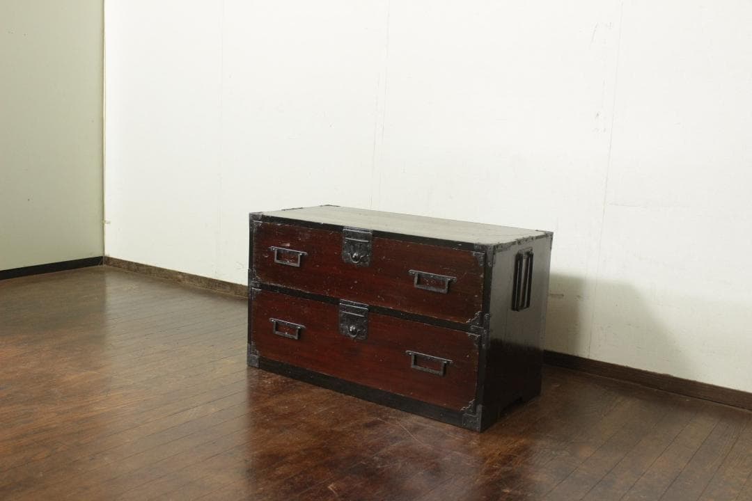 明治期 前桐 時代箪笥 丸金具 和箪笥 ローボード