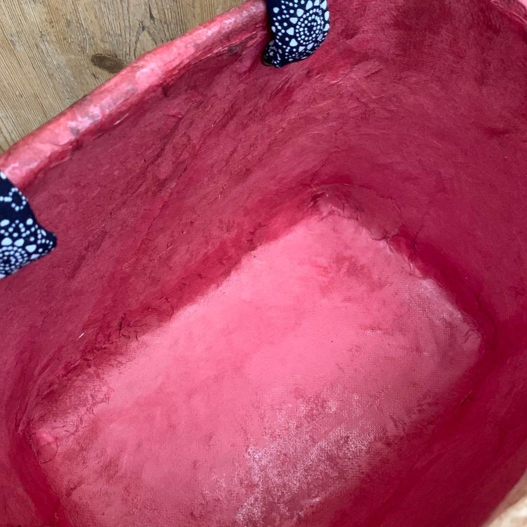 セール　一閑張　かごバッグ　華　30