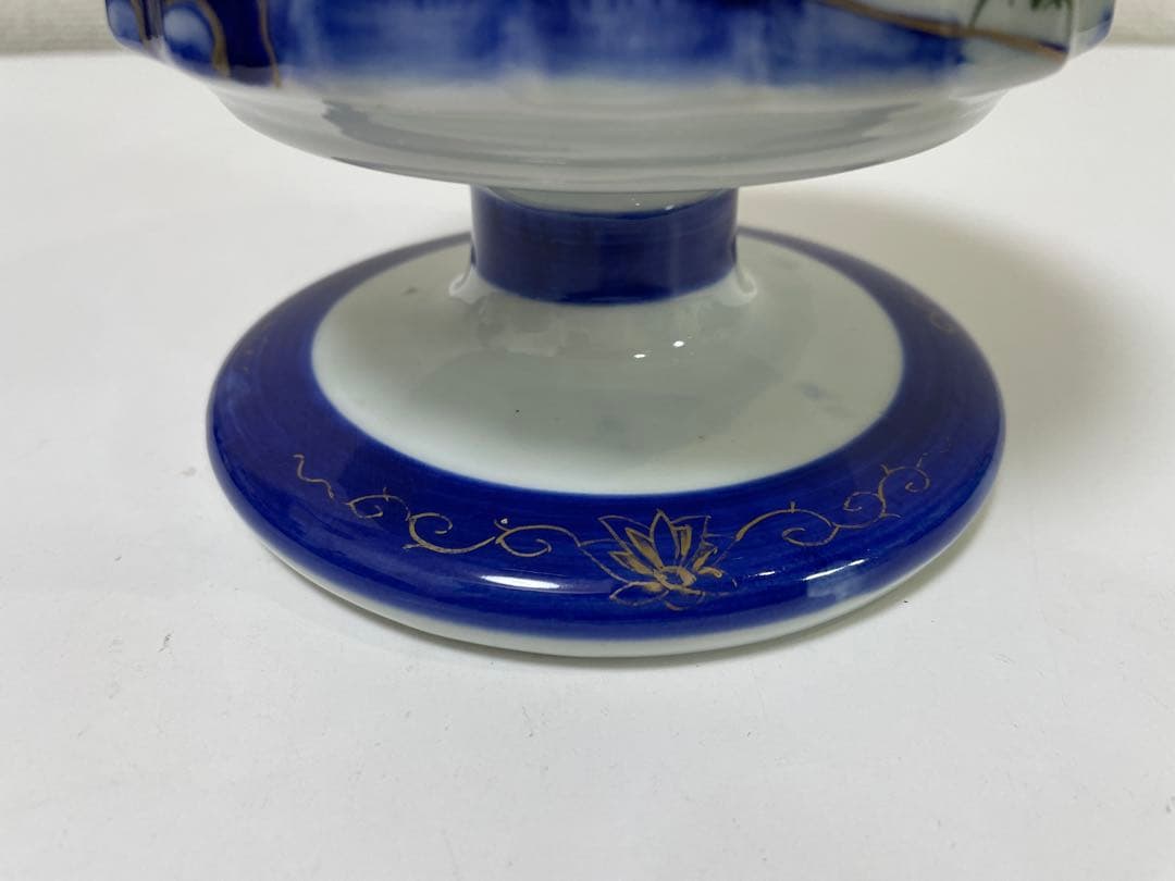 【現状品】古伊万里 盃洗 染付 朱塗 金彩 割烹 懐石 アンティーク レトロ