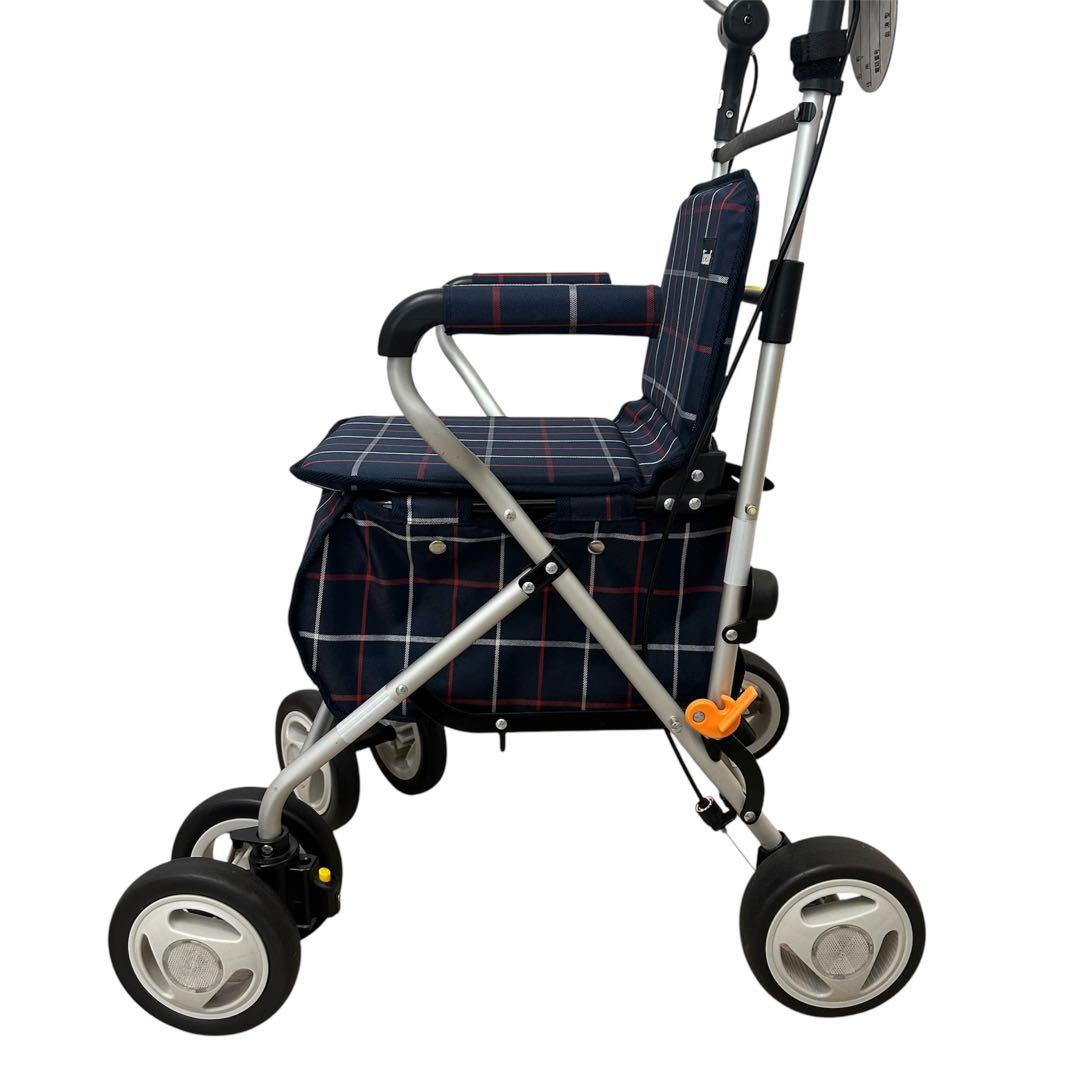 シルバーカー　幸和製作所 TacaoF　ST07 格子紺　手押し車　テイコブ