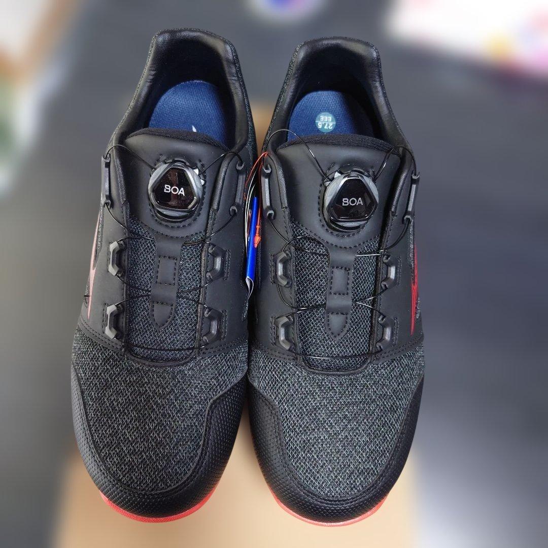 Mizuno BOA安全靴 27.5cm ミズノ　ブラック/レッド