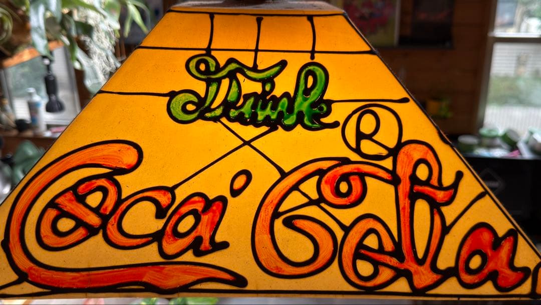 1970's ヴィンテージ Coca Cola シェード ペンダントランプ