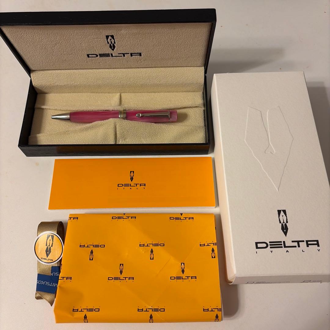 【希少美品】DELTA デルタ ビンテージ ボールペン ピンク