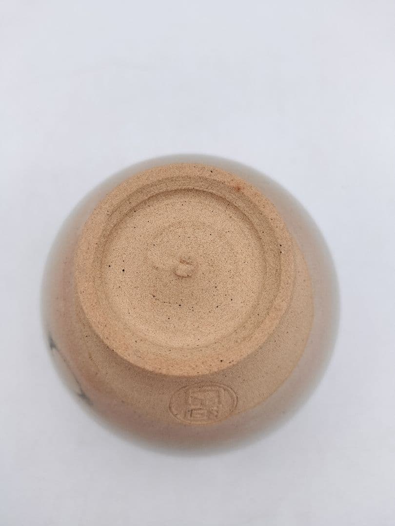 c042 茶碗 錆絵捉月 通次阿山 木箱 茶道具 古物
