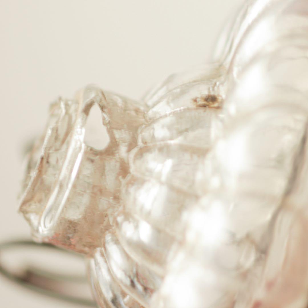 レトロ　気泡　ランプ　ガラス　瓶　花瓶　一輪挿し