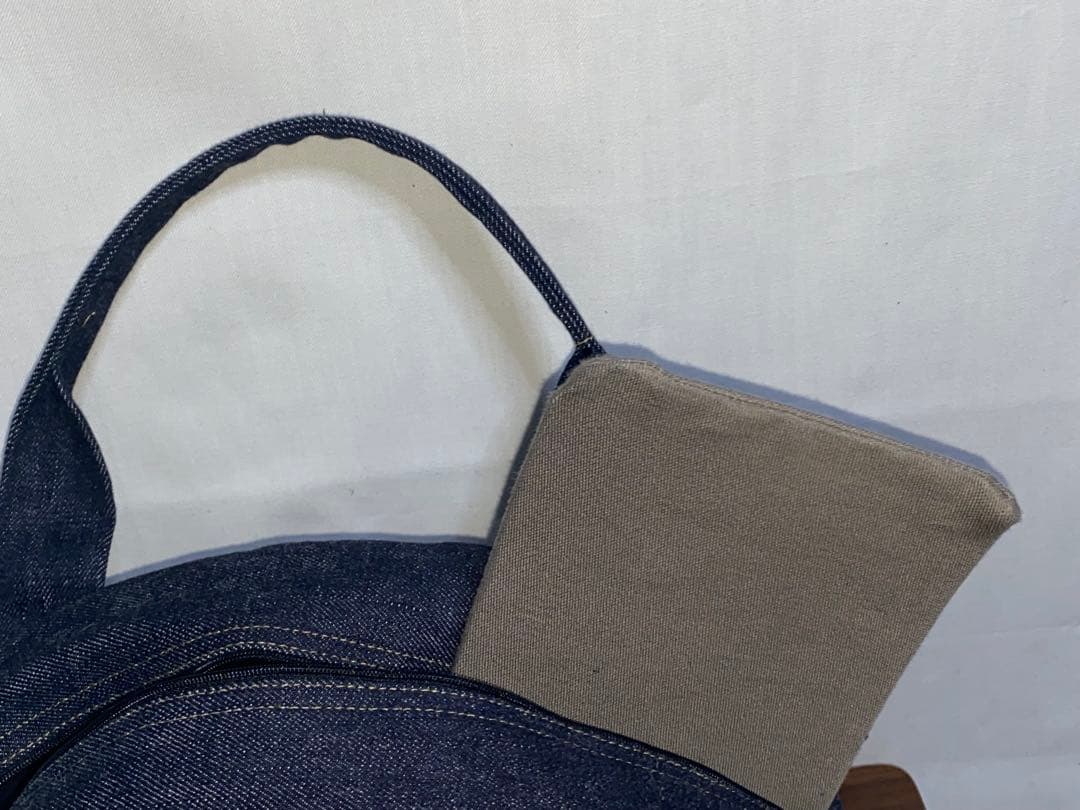 ☆岡山デニム☆フレンチブルドッグ☆扇型☆リュック対応☆4wayボストンバッグ