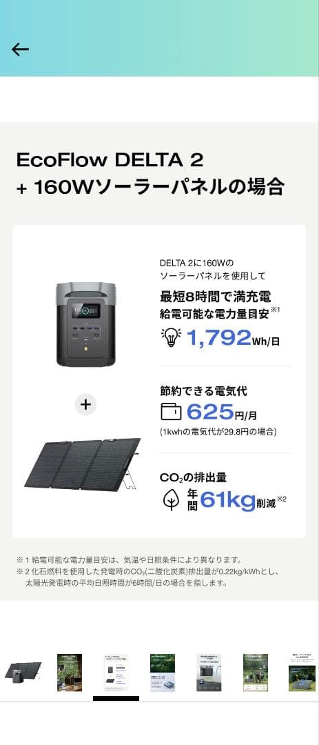 EcoFlow DELTA 2 + 160Wソーラーパネル