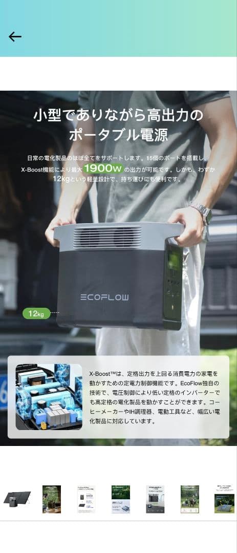 EcoFlow DELTA 2 + 160Wソーラーパネル