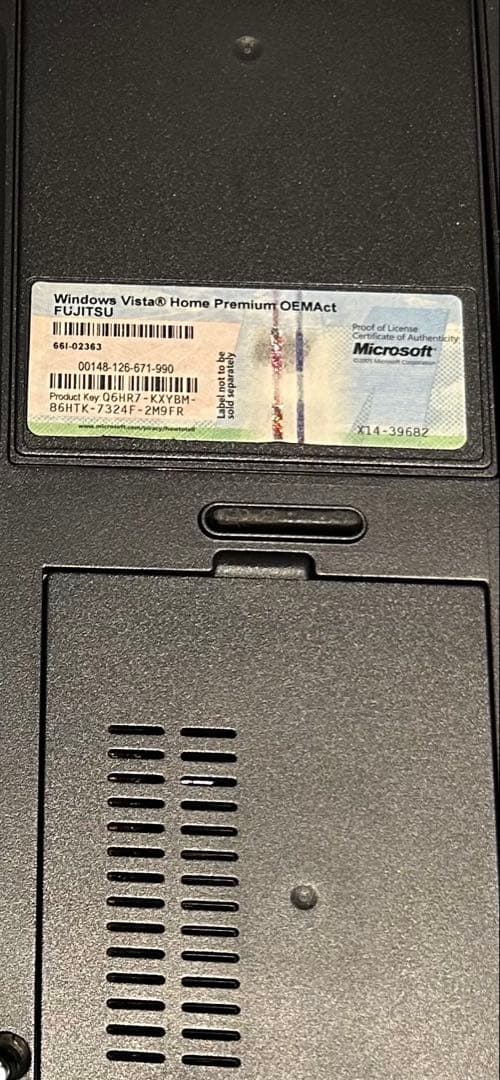 Fujitsu FMV-BIBLO 15.4インチノートPC