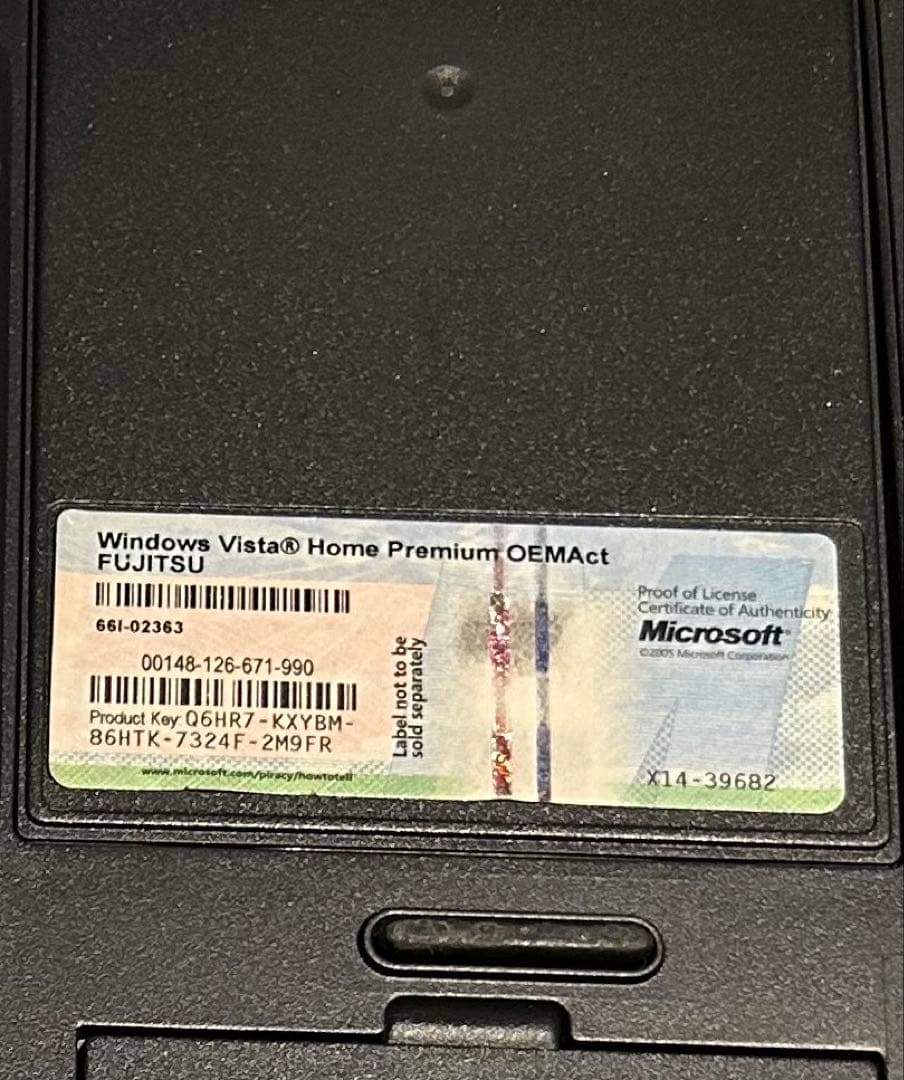 Fujitsu FMV-BIBLO 15.4インチノートPC