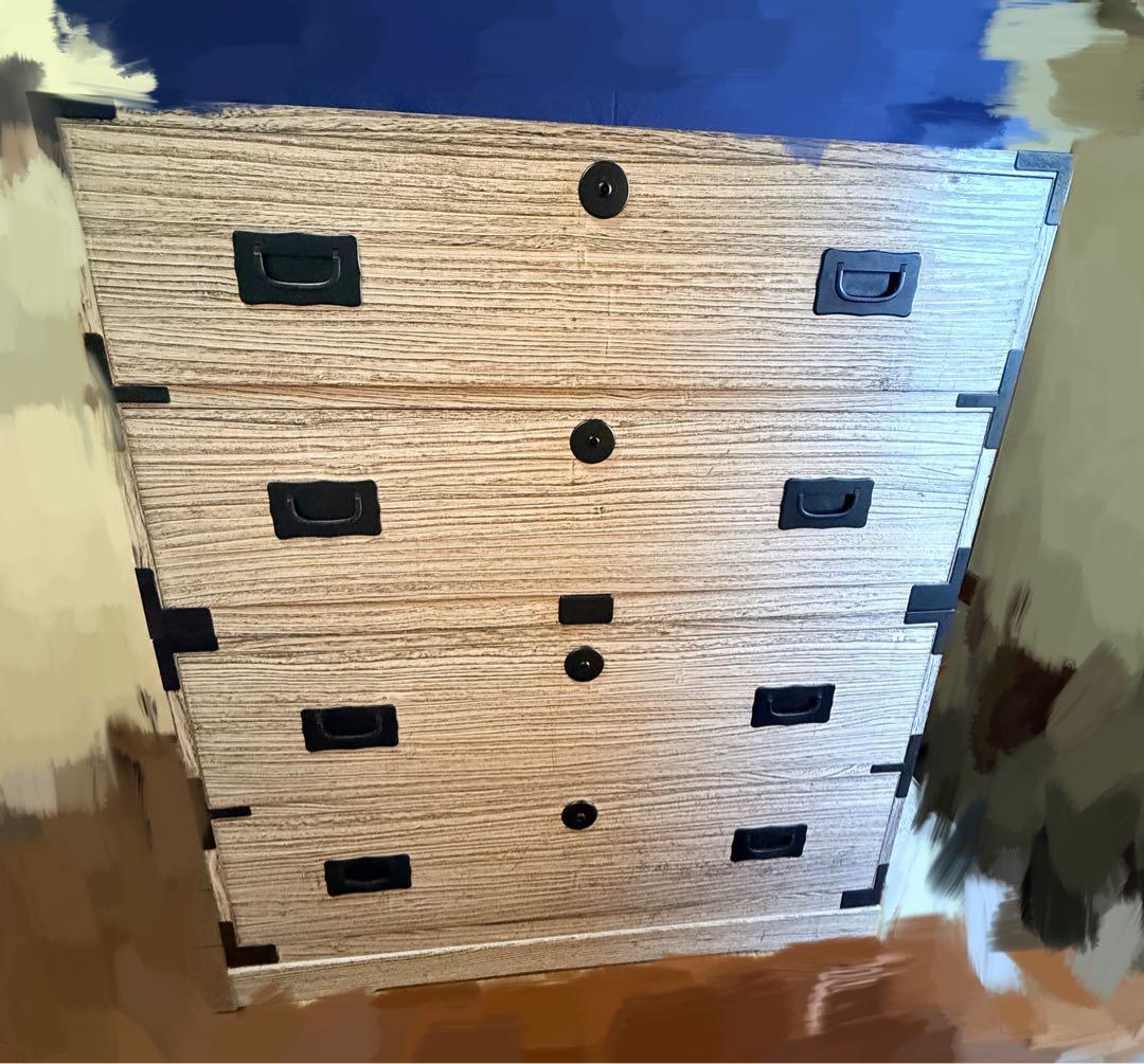 送料込み　中古　桐箪笥　着物　2段構成　4段引き出し