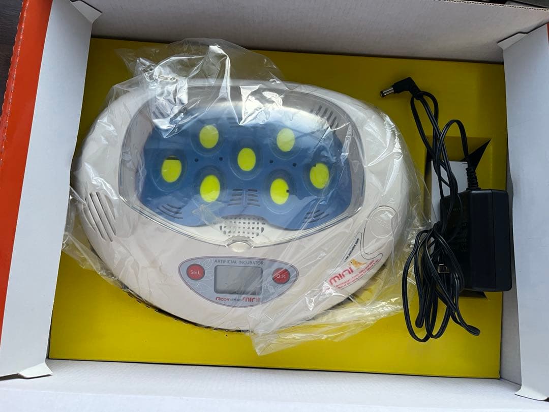 孵卵器 Rcom mini 自動温度管理 LED検卵ライト&動作確認済み 箱付き