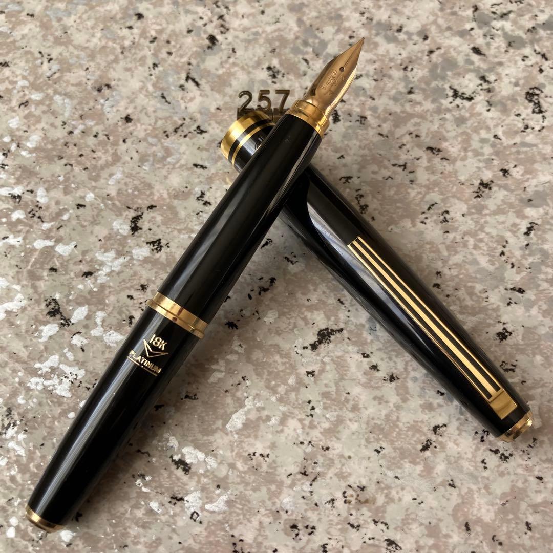 #257 未使用品 万年筆 プラチナ PLATINUM ポケット 18k