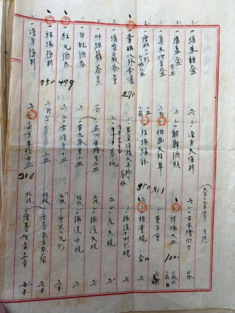 【古文書】明治 大正期 金沢 骨董商「細野屋」売買台帳・受領証 まとめ