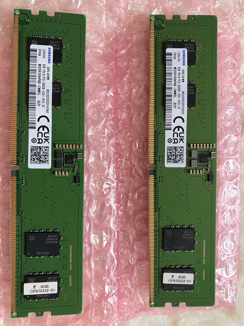 Samsung DDR5 8GB 1R×16 PC5-5600B 2枚セット