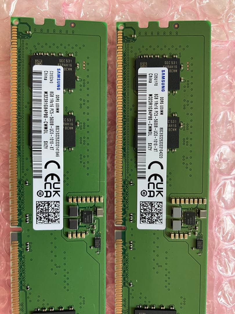 Samsung DDR5 8GB 1R×16 PC5-5600B 2枚セット