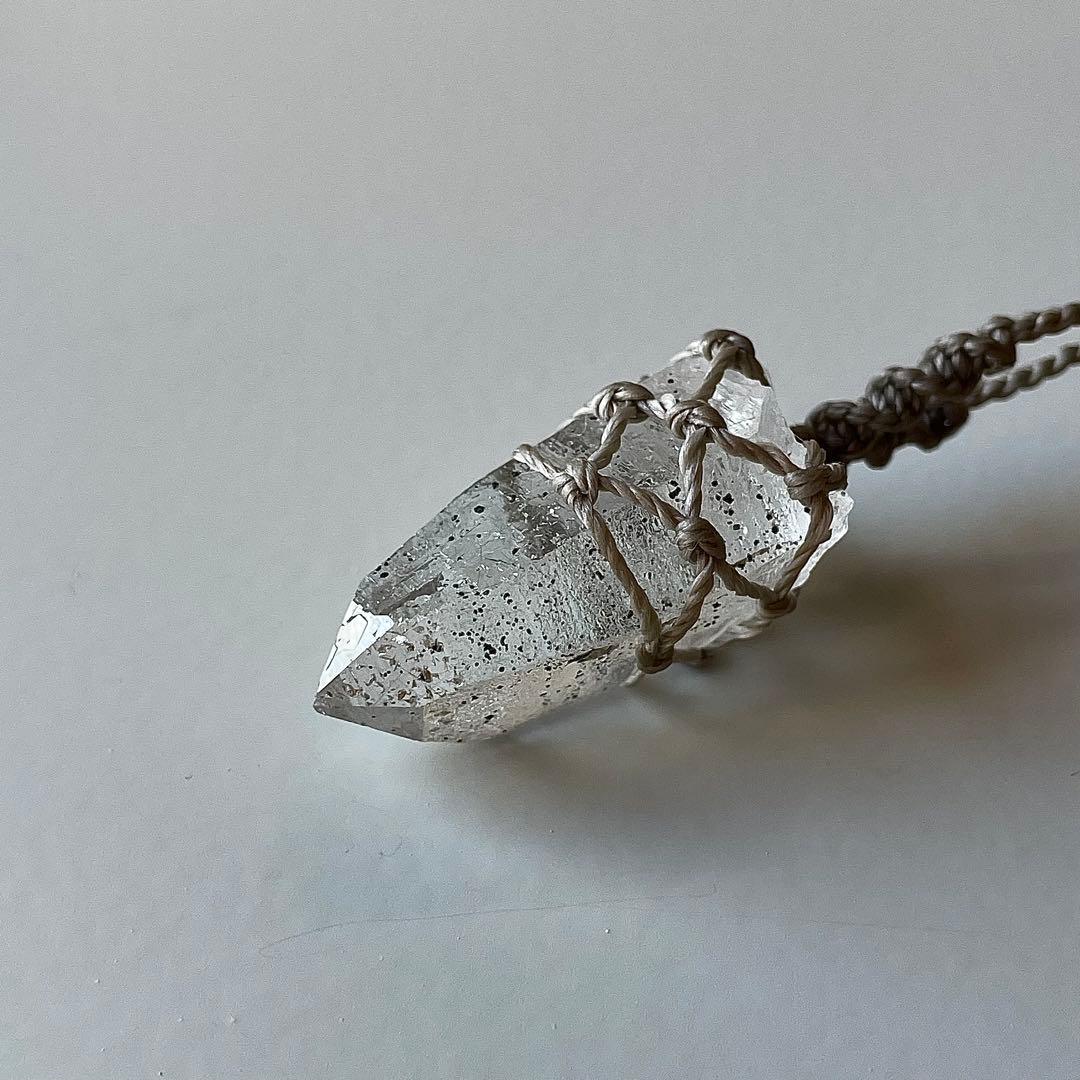 ヒマラヤ水晶 ガネッシュヒマール ＊ マクラメネックレス ⑥