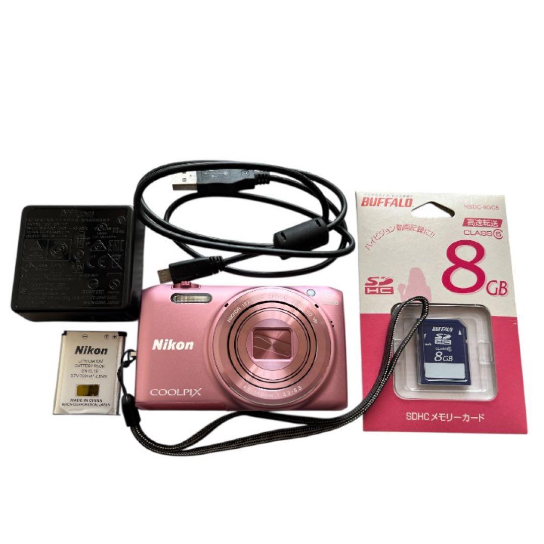 Nikon COOLPIX S6800 ピンク WiFi 充電器付 SD付 訳有