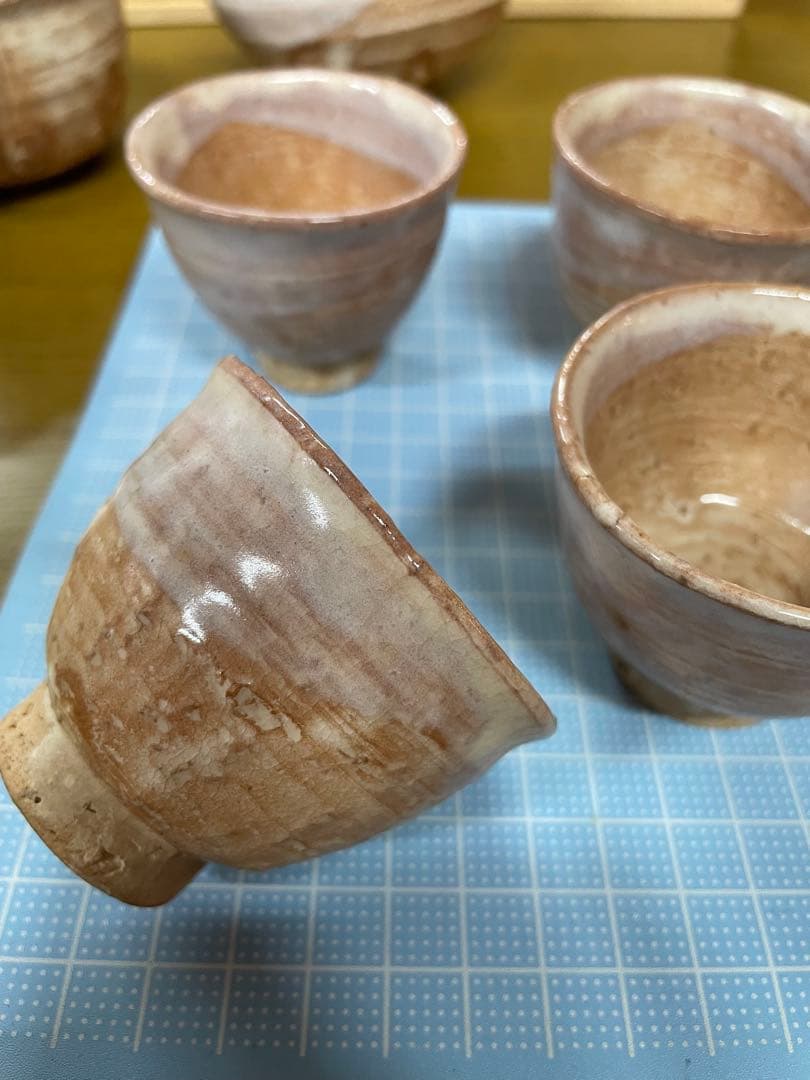 萩焼　茶器　峰雪【m1560 水尾峰雪？　煎茶器　茶器揃い　茶道　茶道 】