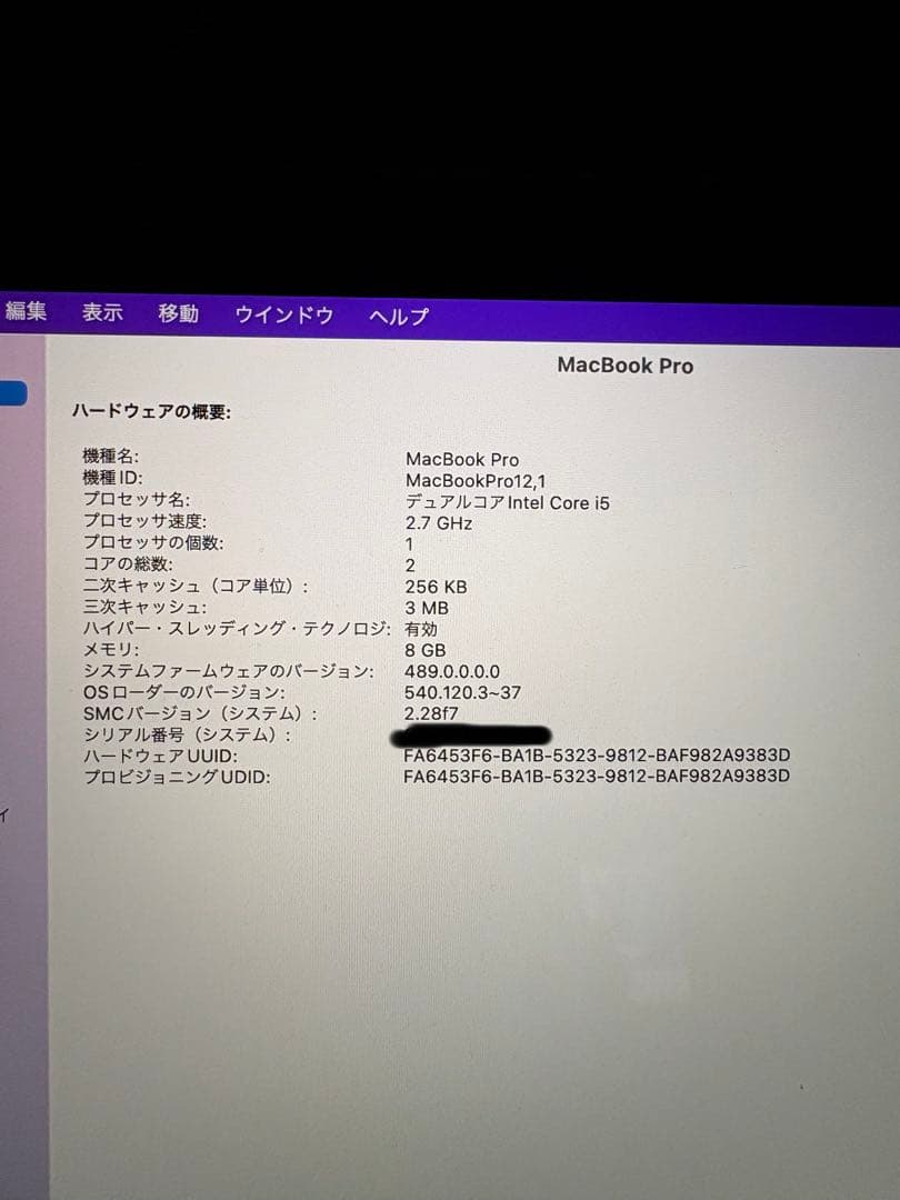 【Apple】MacBook Pro (13-inch. Early 2015)