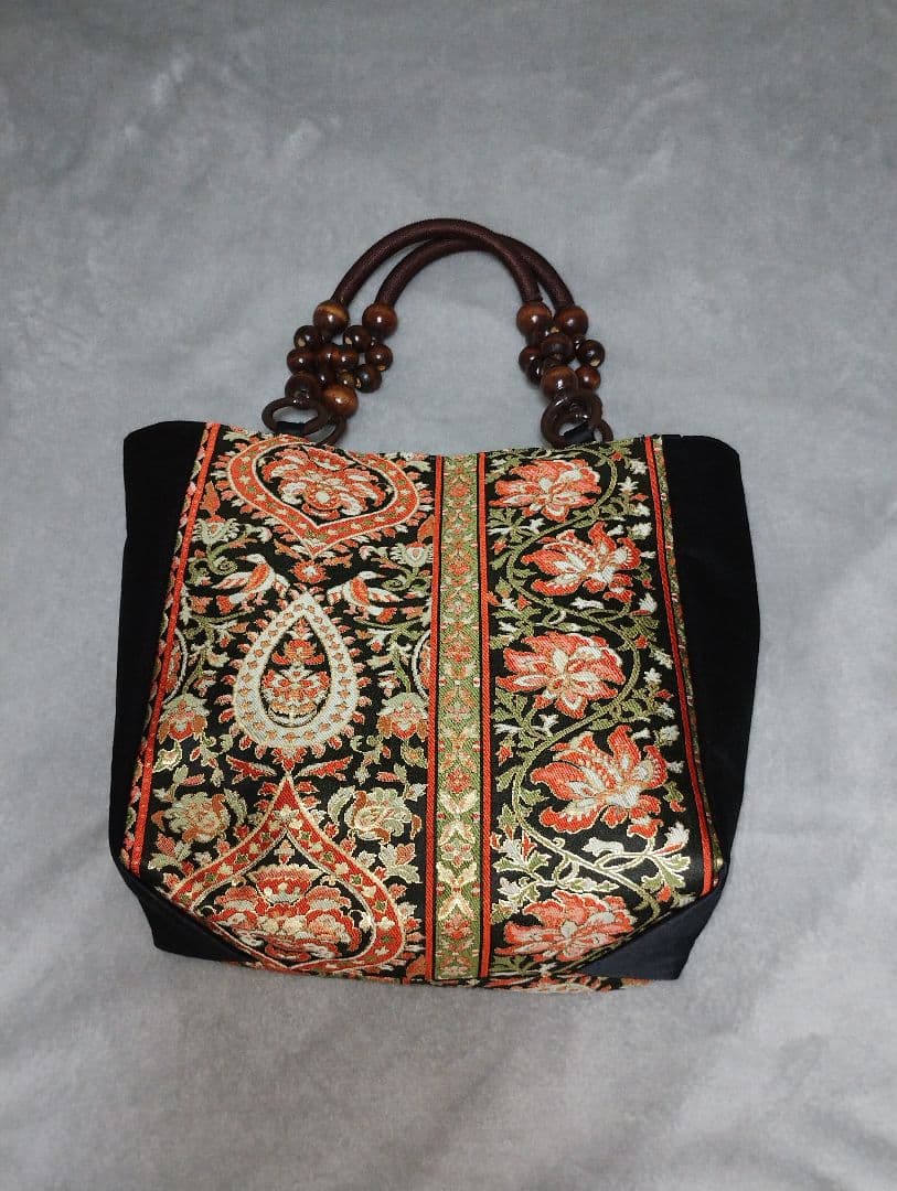 帯リメイクトートバッグ肩がけ