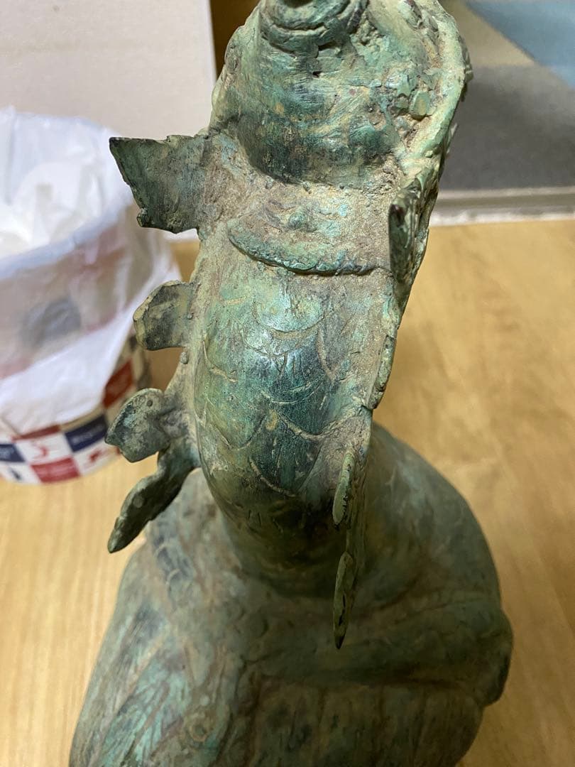 江戸時代？タイ国？青銅製ドラゴンと鳥の彫刻