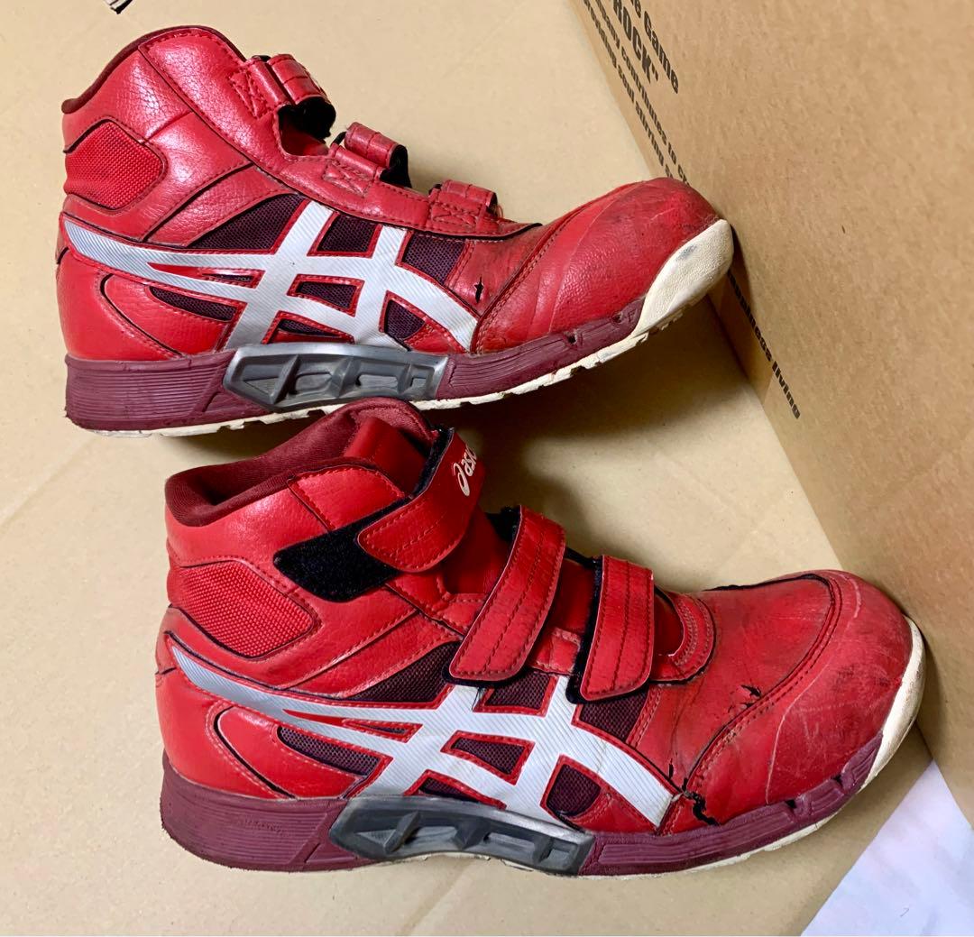 asics WINJOB CP308 ２6cm RED 安全靴　ハイカット