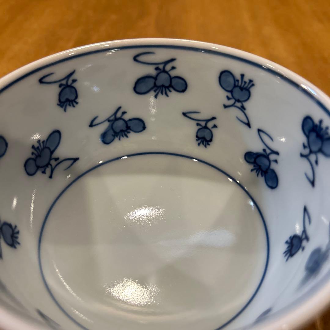 源右衛門窯　染付梅花飯椀　二つ
