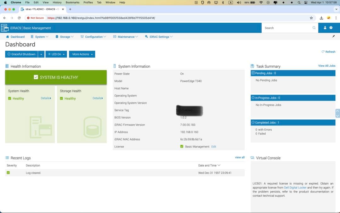 【値下げ】Dell PowerEdge T340 Xeon E-2124G 8G