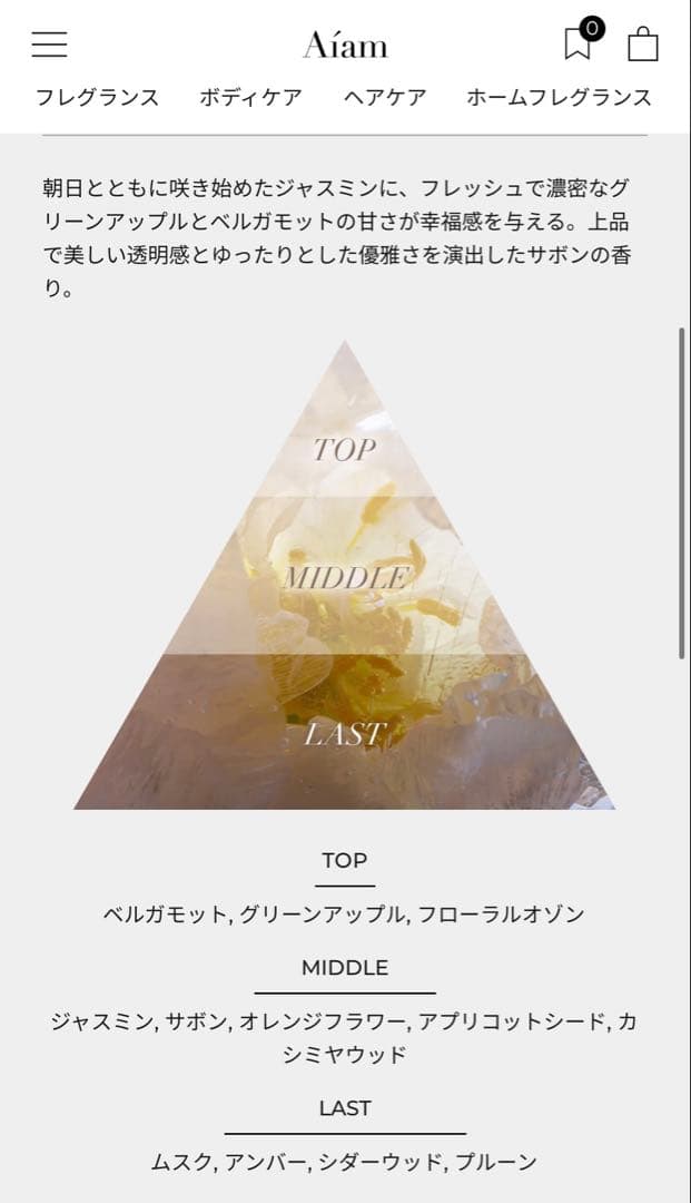 Aiam ヘアミルク チャプター32 ＆ ノベルティ フレグランスケース
