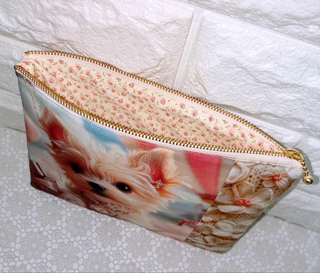 フラットポーチ♡わんこ＆にゃんこ