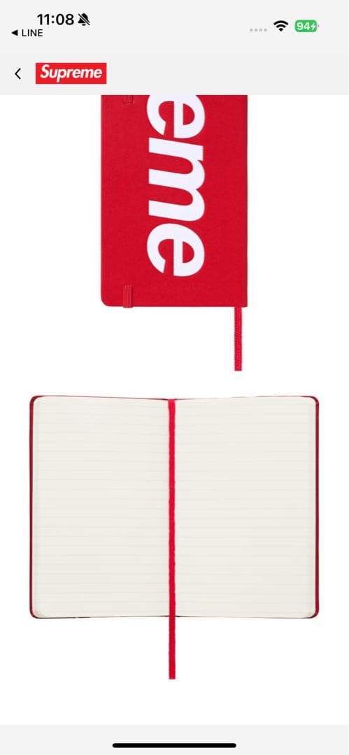 シュプリーム　supreme ノート　モレスキン　ブック　新品