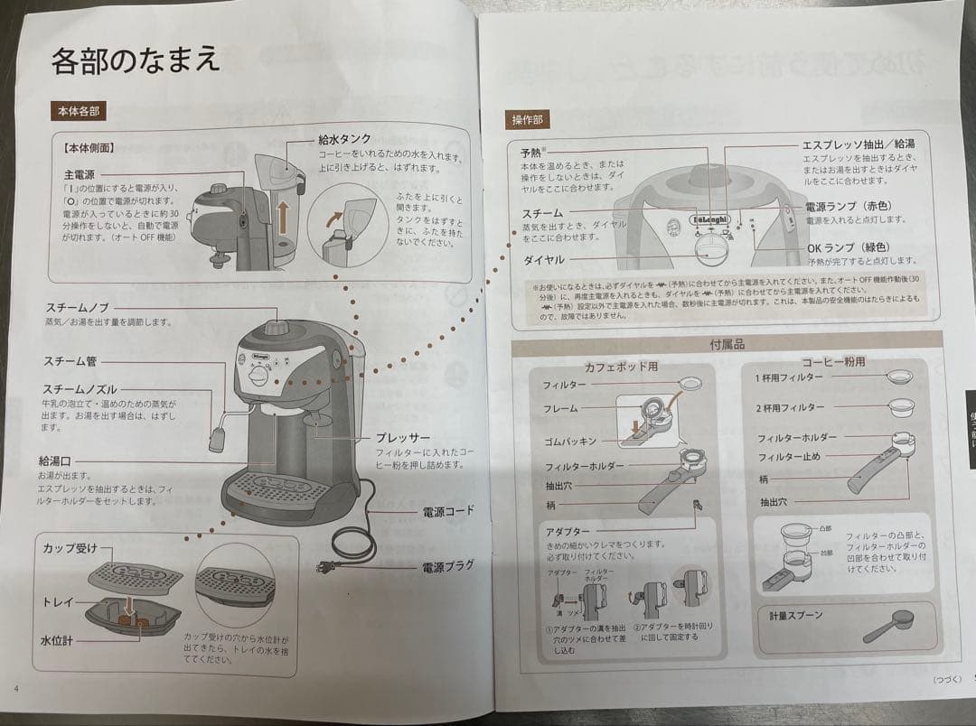 デロンギ エスプレッソマシン EC221 ＋ バリスタキット付き