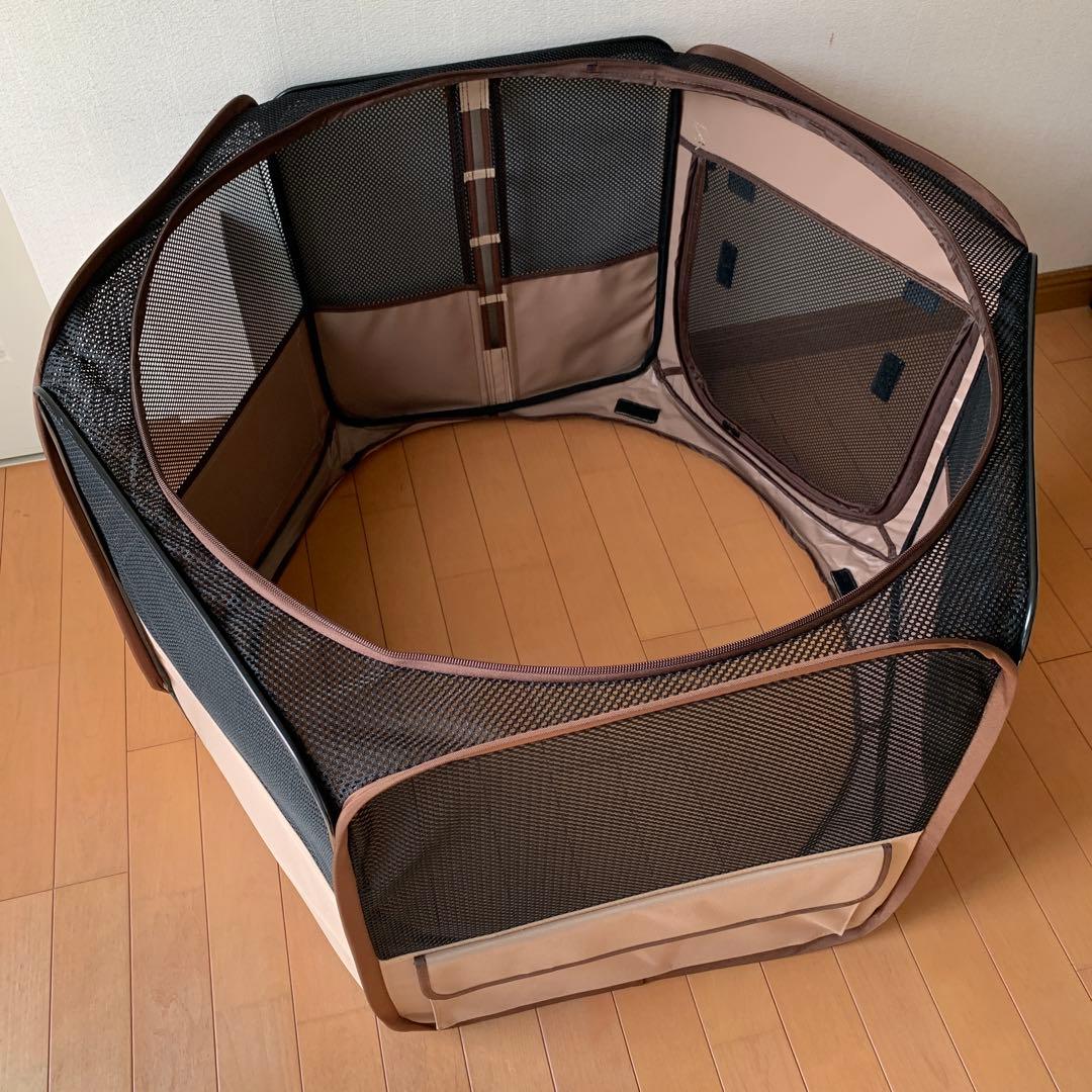 Richell たためるペットサークル 90-90 BROWN