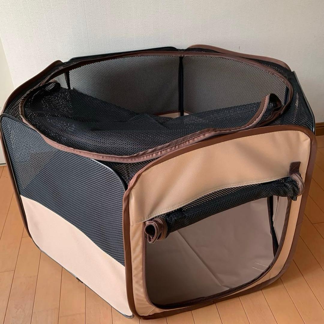 Richell たためるペットサークル 90-90 BROWN