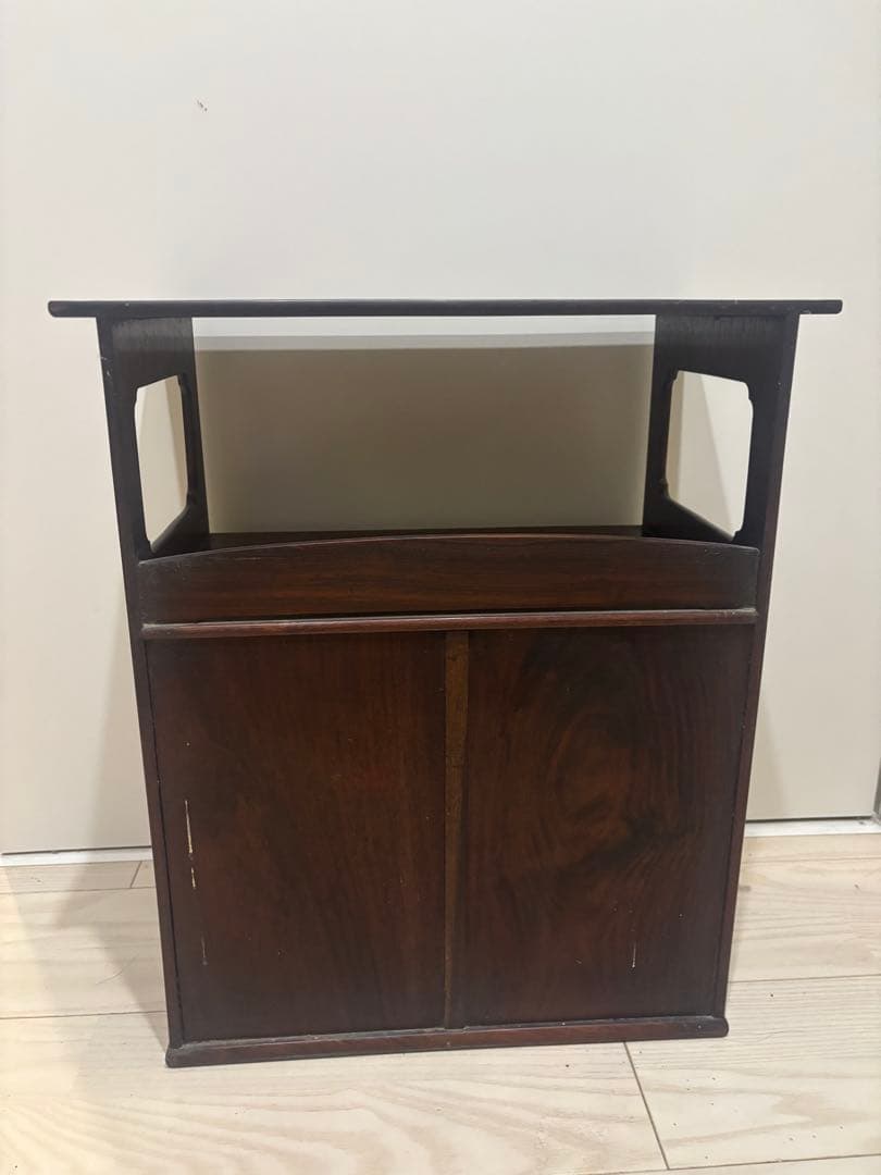 木製キャビネット ダークブラウン レトロ