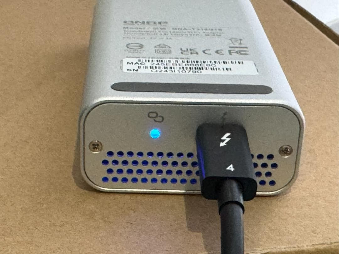 【中古】QNAP QNA-T310G1S TB3 ＋ 光SFP+モジュール