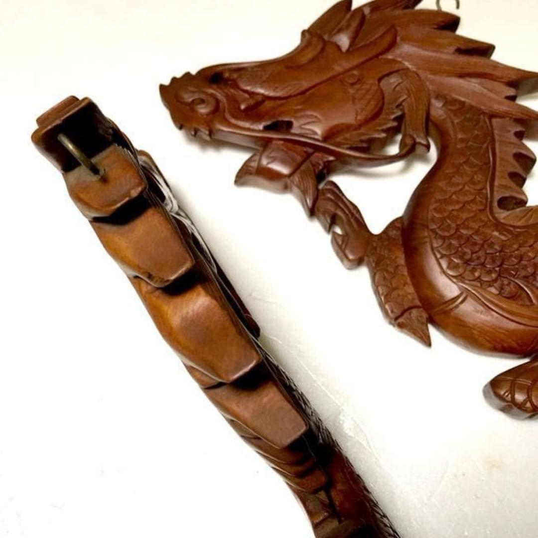 欅　木彫 龍一対(2個セット) お寺　骨董品　美術品